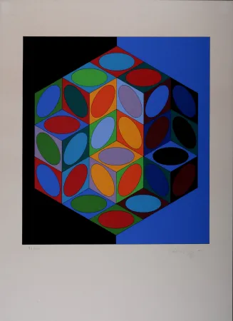 丝网印刷 Vasarely - Idom-3