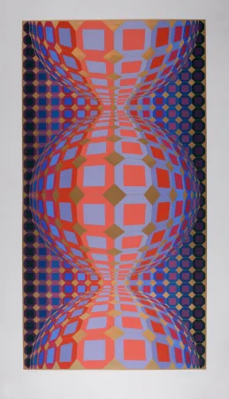 丝网印刷 Vasarely - Kabba III, 1988 - Hand-signed