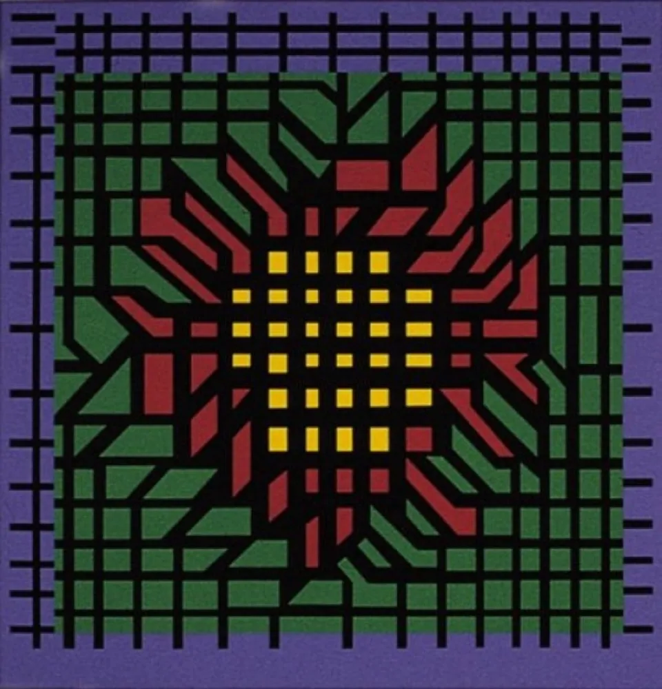 石版画 Vasarely - Kat-Zag