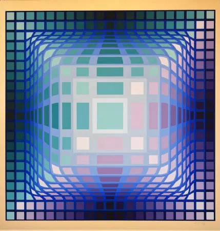 丝网印刷 Vasarely - Koska-Pint 