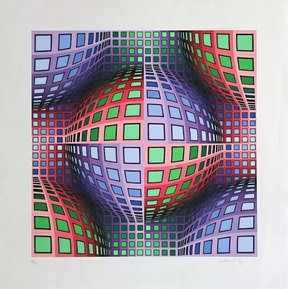 丝网印刷 Vasarely - Lava