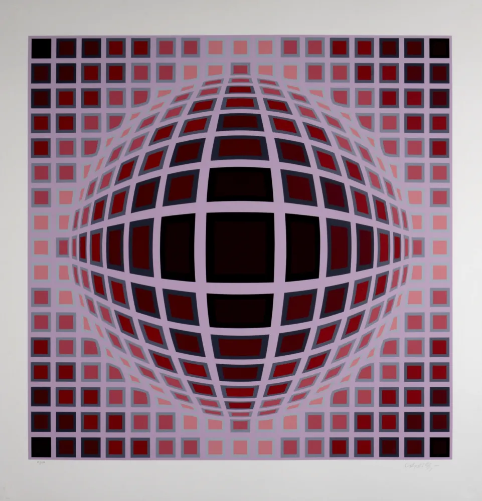 丝网印刷 Vasarely - Louisiana 1, c. 1983 - Hand-signed