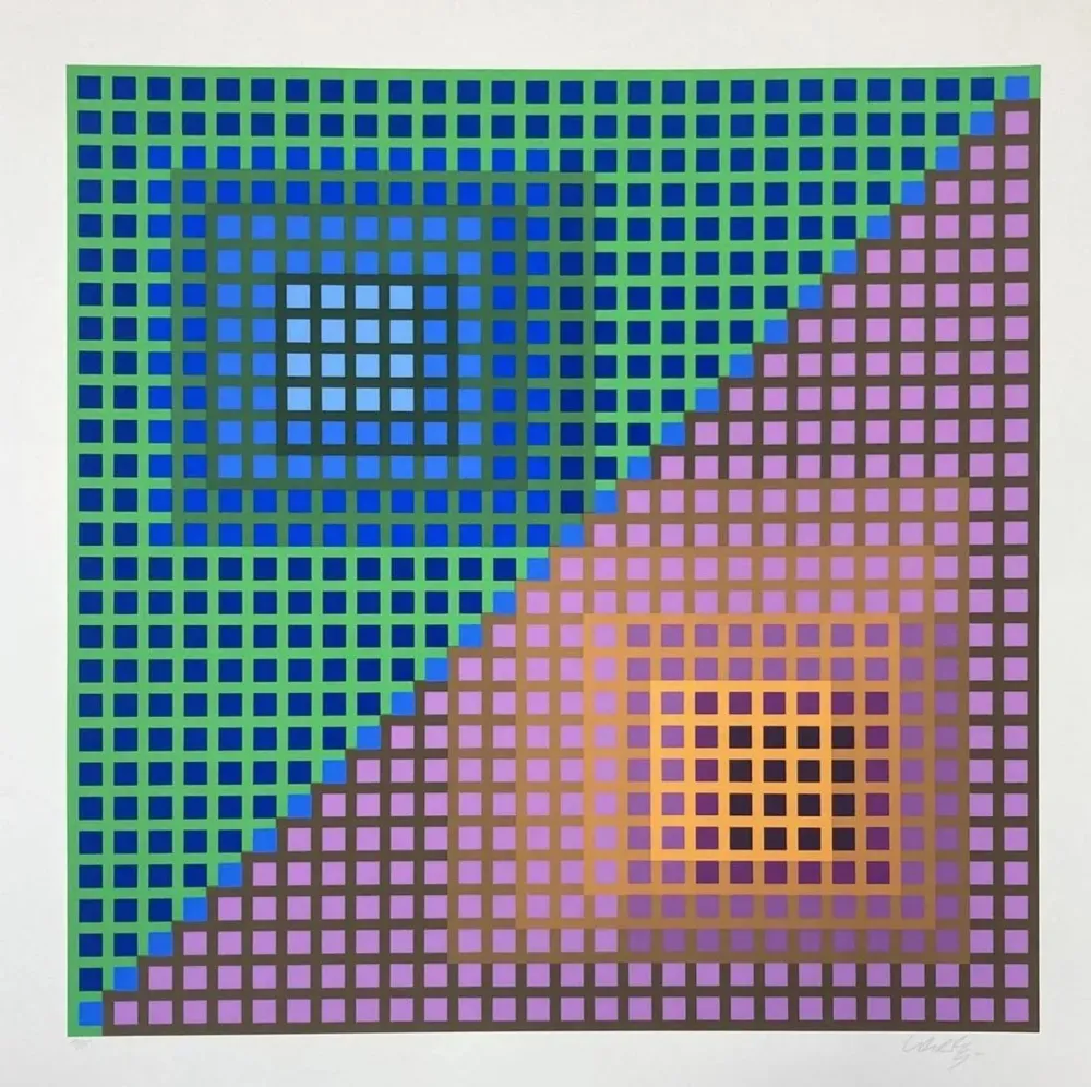 石版画 Vasarely - Lum