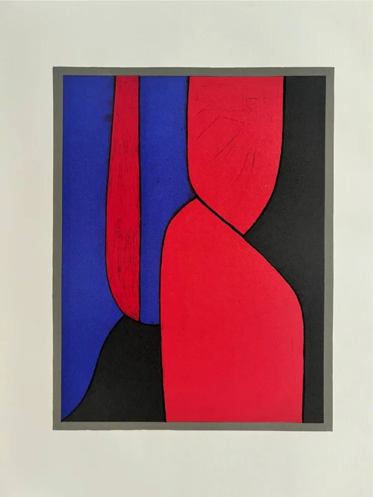 石版画 Vasarely - Ménerbes