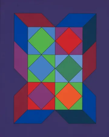 丝网印刷 Vasarely - Ohne Titel XLVI