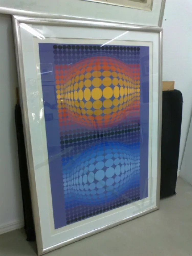 丝网印刷 Vasarely - Oltar Zoeld
