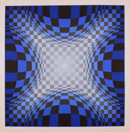 丝网印刷 Vasarely - OND-LZ, 1974