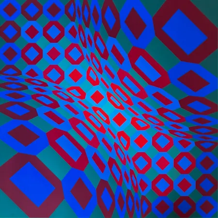 丝网印刷 Vasarely - Optical composition