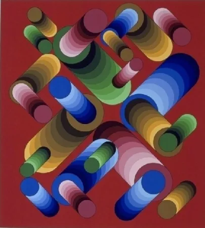 石版画 Vasarely - Oslop