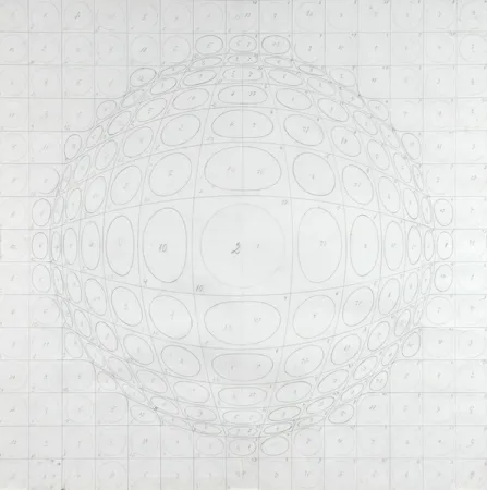 石版画 Vasarely - Pattern for a silk print