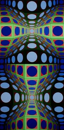 丝网印刷 Vasarely - Pava