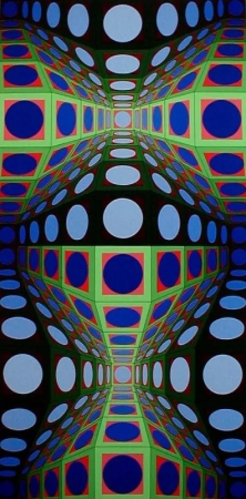 丝网印刷 Vasarely - Pava
