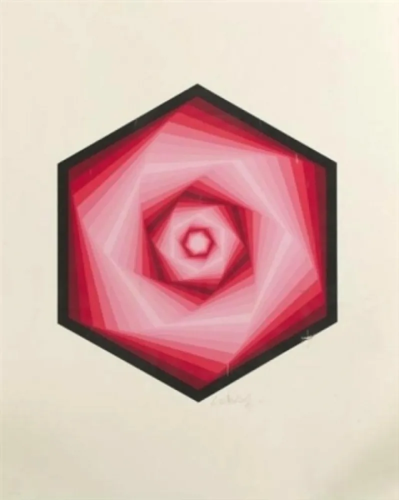 丝网印刷 Vasarely - Radau