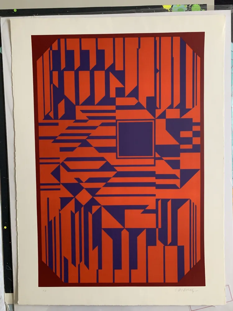 丝网印刷 Vasarely - Samos