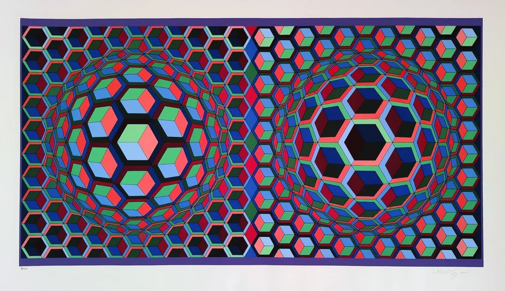 丝网印刷 Vasarely - Semiha