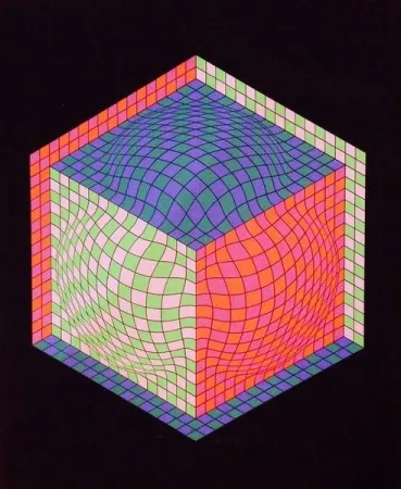 石版画 Vasarely - Senza titolo
