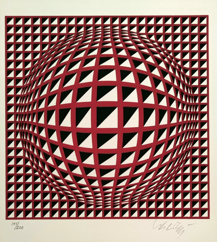 丝网印刷 Vasarely - Terz liten