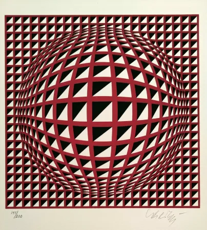 丝网印刷 Vasarely - Terz liten