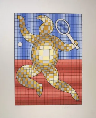 复数作品 Vasarely - The Tennis Player