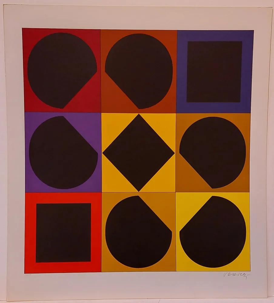 丝网印刷 Vasarely - Topaze