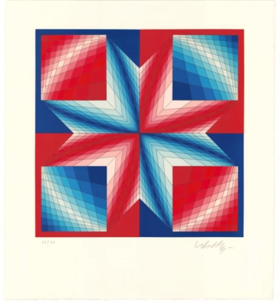 石版画 Vasarely - Tsillag