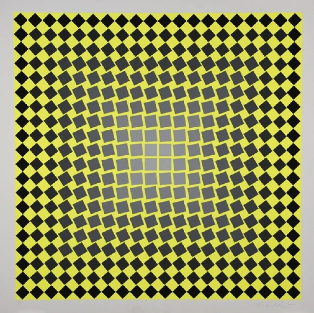 丝网印刷 Vasarely - Unitled