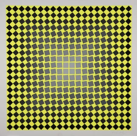 丝网印刷 Vasarely - Unitled