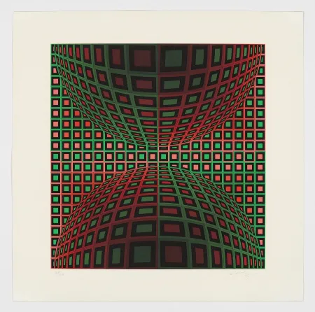 丝网印刷 Vasarely - Untitled