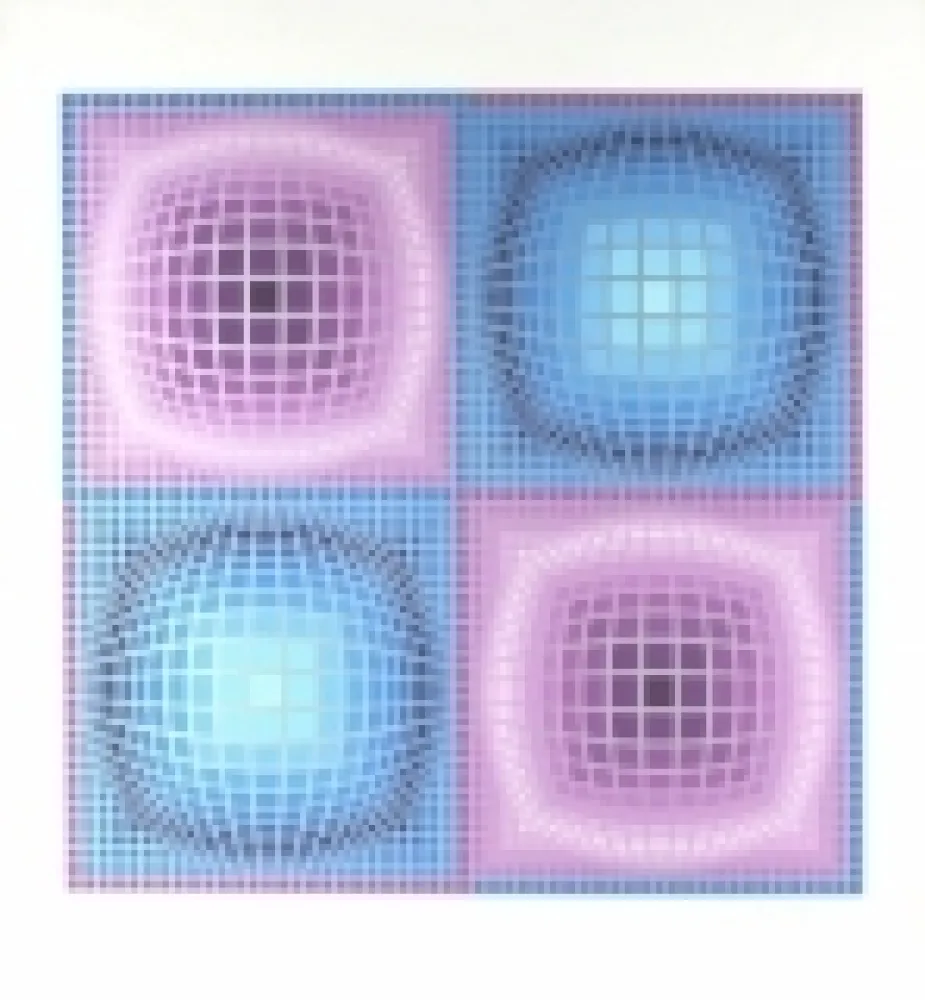 丝网印刷 Vasarely - Untitled