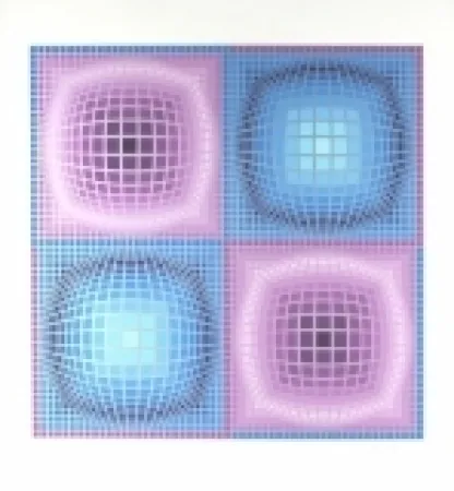 丝网印刷 Vasarely - Untitled