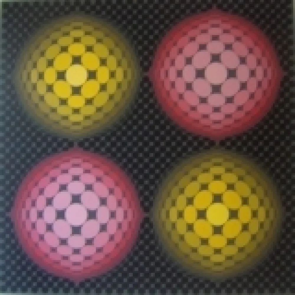 丝网印刷 Vasarely - Untitled