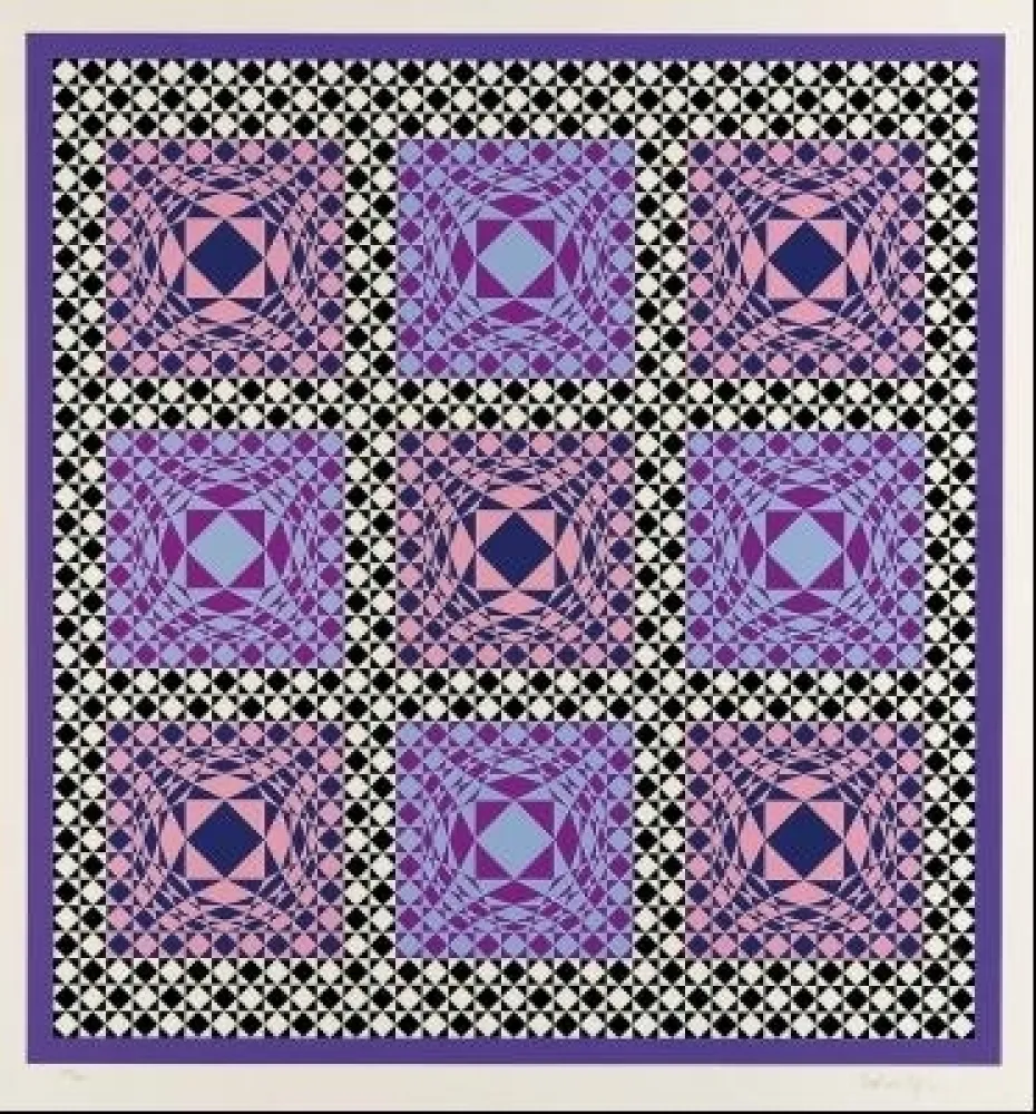 丝网印刷 Vasarely - Untitled