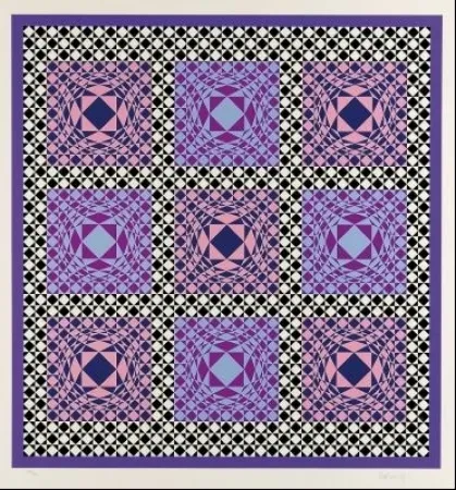 丝网印刷 Vasarely - Untitled