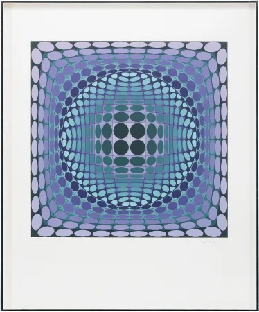 丝网印刷 Vasarely - Untitled