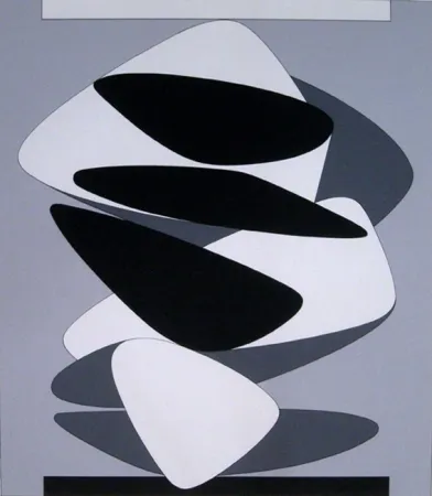 丝网印刷 Vasarely - Untitled