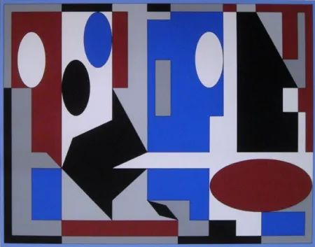 丝网印刷 Vasarely - Untitled