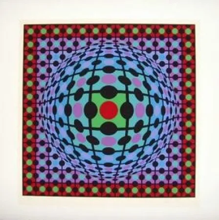 丝网印刷 Vasarely - Untitled