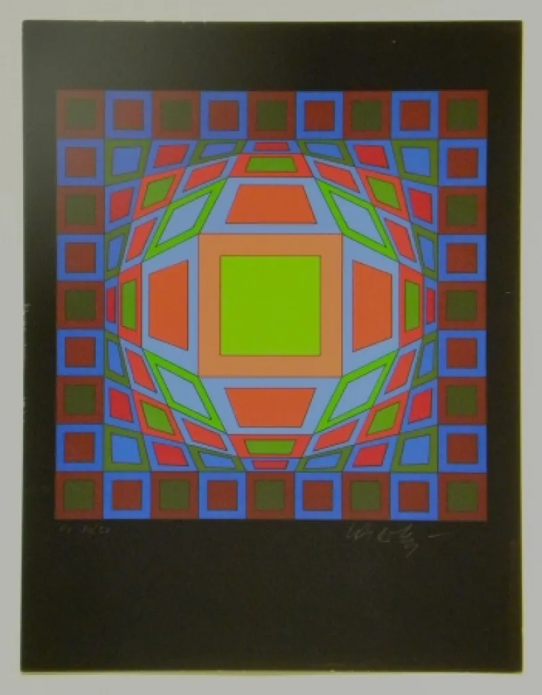 丝网印刷 Vasarely - Untitled #4