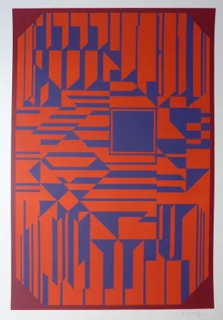 丝网印刷 Vasarely - Untitled