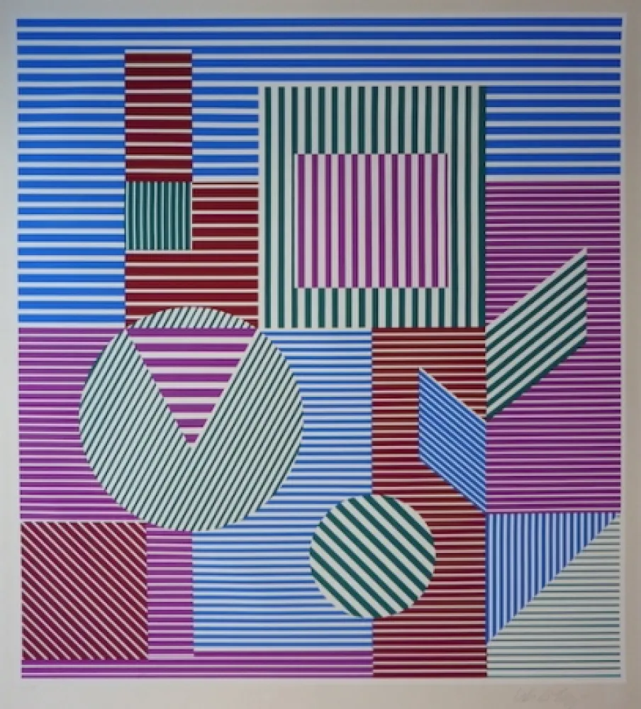 丝网印刷 Vasarely - Untitled