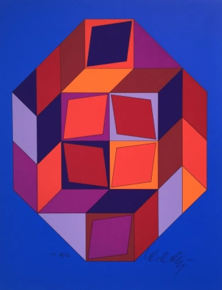 丝网印刷 Vasarely - Untitled #7