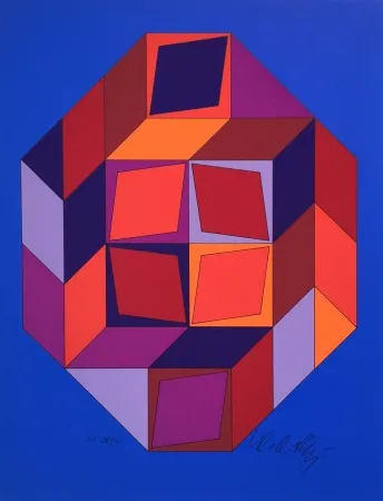 丝网印刷 Vasarely - Untitled #7