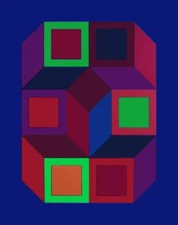 丝网印刷 Vasarely - Xico