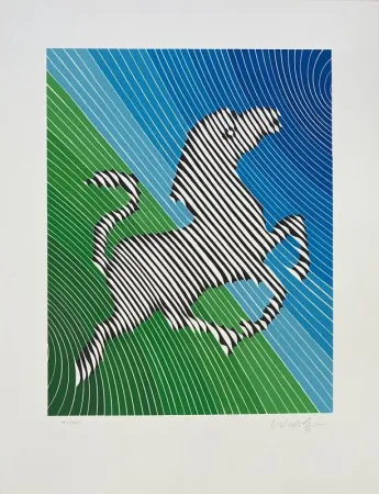 石版画 Vasarely - Zebra 2 