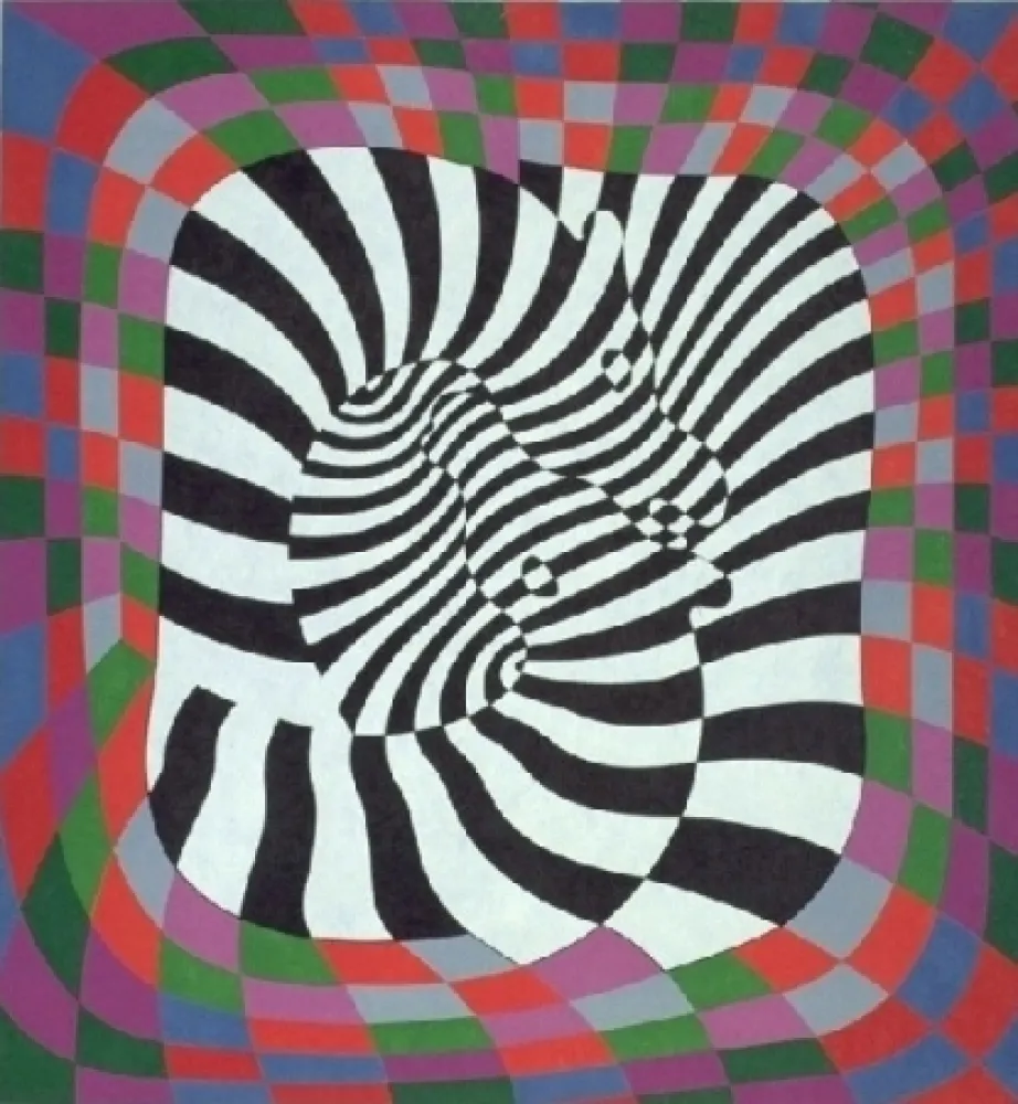 石版画 Vasarely - Zèbres