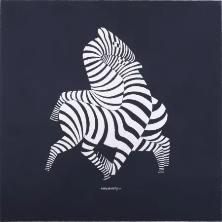 丝网印刷 Vasarely - Zèbres, c. 1960 - Opt Art classic!