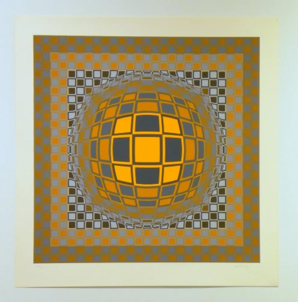 丝网印刷 Vasarely - Zeng