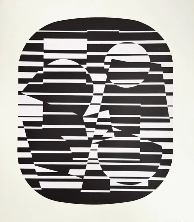 丝网印刷 Vasarely - Zeta