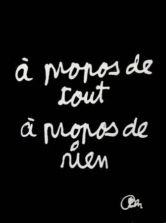 石版画 Vautier - à propos de tout à propos de rien