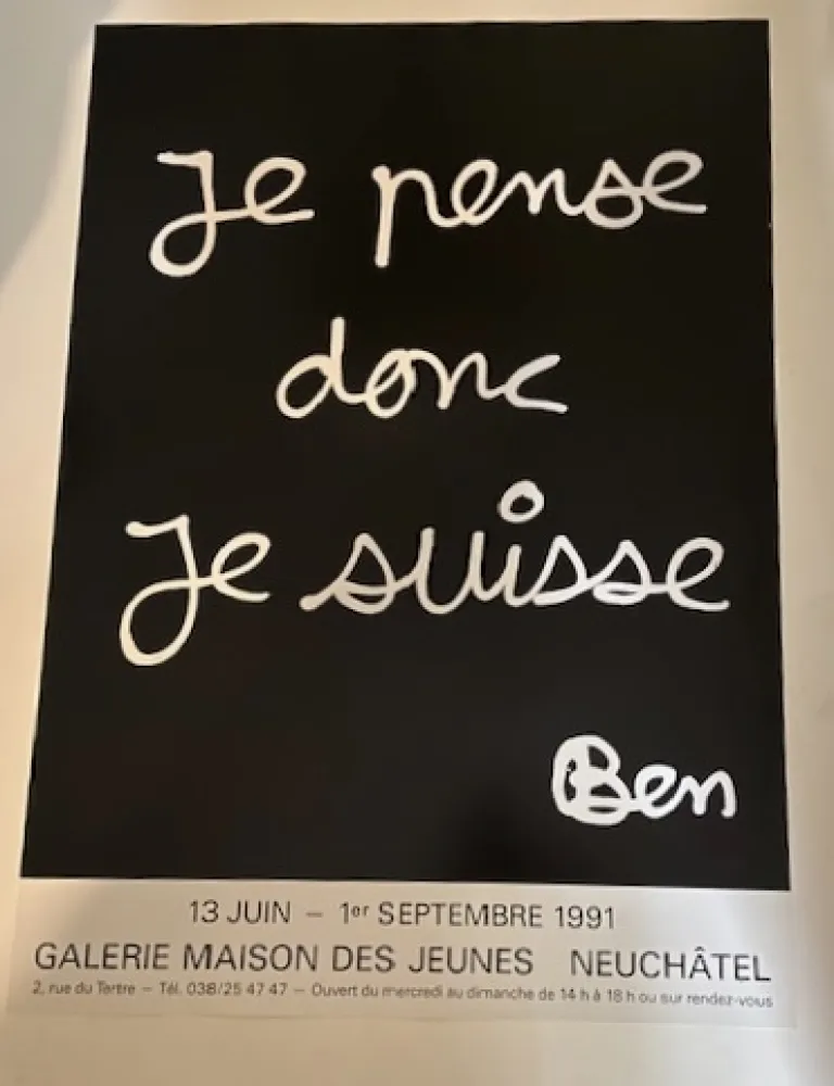 胶版印刷 Vautier - Je pense donc je suisse